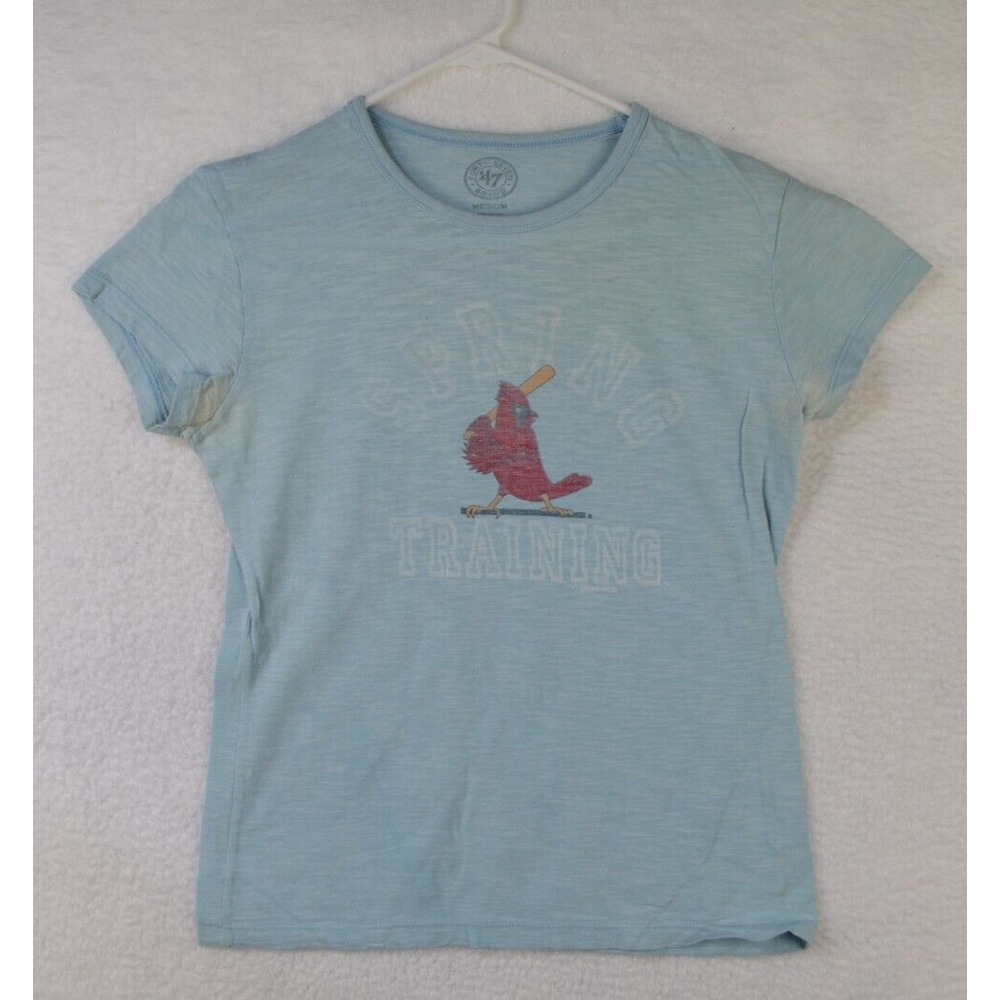 St Louis Cardinals‎ Spring Training Retro 47 Brand Shirt Womens Medium Blue MLB